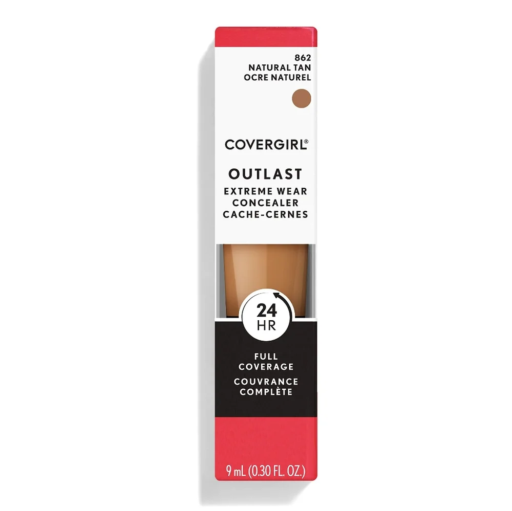 4 x CoverGirl Outlast Extreme Wear Concealer, 862 Natural Tan